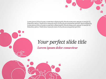 Pink Bubbles and Circles Background Presentation Template, Master Slide