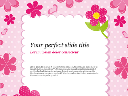 Cute Flowers Frame Presentation Template, Master Slide