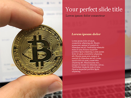 golden bitcoin powerpoint templates