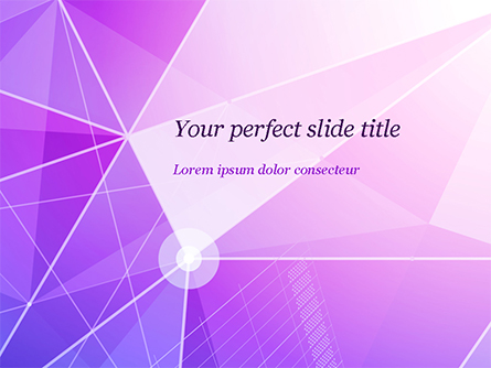 Abstract Purple Triangles Presentation Template, Master Slide