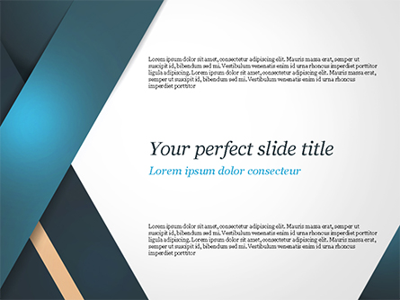 Abstract Background of Dark Blue Origami Paper Presentation Template, Master Slide