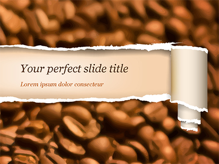Blurry Coffee Beans Presentation Template, Master Slide