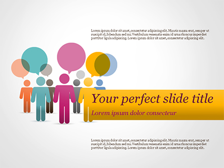 Humans with Speech Bubbles Presentation Template, Master Slide