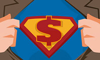 Superman Symbol on Chest Presentation Template