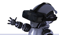 Robot Wearing VR Glasses Presentation Template