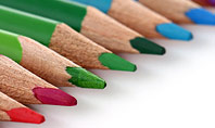 Colored Pencils Arranged in a Line Presentation Presentation Template