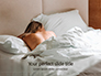 Back View of Young Naked Woman Sleeping in Bed Presentation slide 1