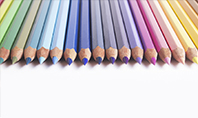 Pastel Colored Pencils Arranged in a Line Presentation Presentation Template