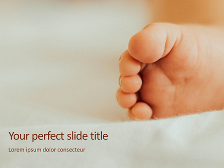 Newborn Foot in Focus Presentation Presentation Template, Master Slide