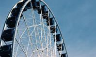 Ferris Wheel with Blue Sky Presentation Presentation Template