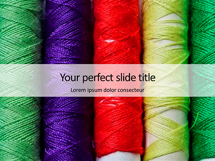 Colorful Threads Closeup Presentation Presentation Template, Master Slide