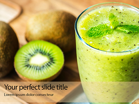 Fresh Juice Made from Kiwi Fruit Presentation Presentation Template, Master Slide