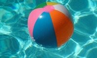 An Inflatable Beach Ball in Swimming Pool Presentation Presentation Template