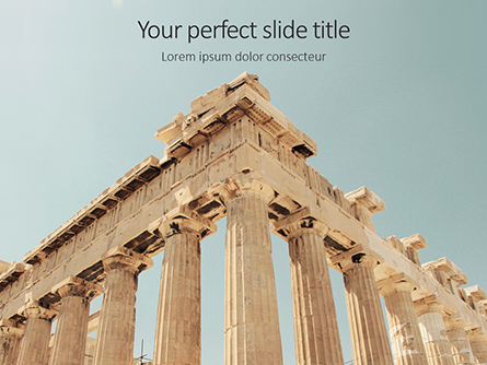 Parthenon Temple on a Bright Day Presentation Presentation Template, Master Slide