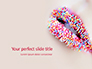 Lips of Beautiful Woman Covered with Sprinkles Presentation slide 1