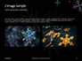 Falling Colored Snowflakes Winter Background Presentation slide 11
