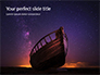 Abandoned Wooden Boat Against the Celestial Sky Presentation slide 1