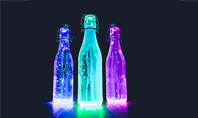 Three Lightened Bottles Presentation Presentation Template