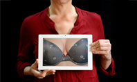 A Woman Holding Tablet with Bra Presentation Presentation Template