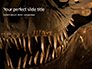 Close up of Giant Dinosaur or T-rex Skeleton Presentation slide 1