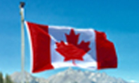 National Flag of Canada Flying on the Top of Sulphur Mountain Presentation Presentation Template