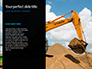 Three Excavators Work on Construction Site at Sunset Presentation slide 9