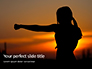 Young Woman Training Karate on Sunset Presentation slide 1