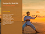 Young Woman Training Karate on Sunset Presentation slide 9