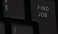 Find Job Button on black Keyboard Presentation Presentation Template