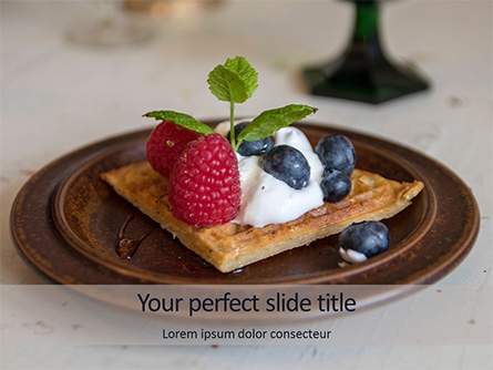 Waffle with Fruit and Ice Cream Presentation Presentation Template, Master Slide