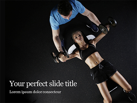 A Fitness Woman Doing Exercise Presentation Presentation Template, Master Slide