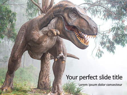 The Hunting Grounds of a Tyrannosaurus Rex  Presentation Presentation Template, Master Slide