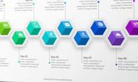 10-Day Hexagons Infographic Timeline
