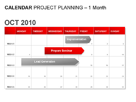 Red Calendar Presentation Template, Master Slide