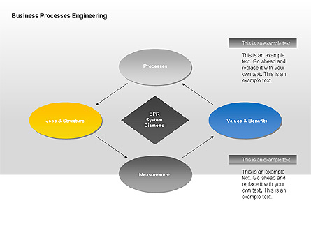Business Process Engineering Diagram Presentation Template, Master Slide