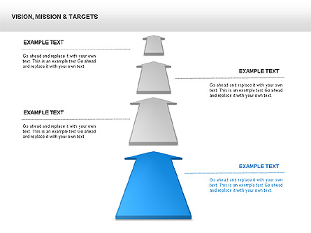 Vision, Mission & Targets Diagram Presentation Template, Master Slide