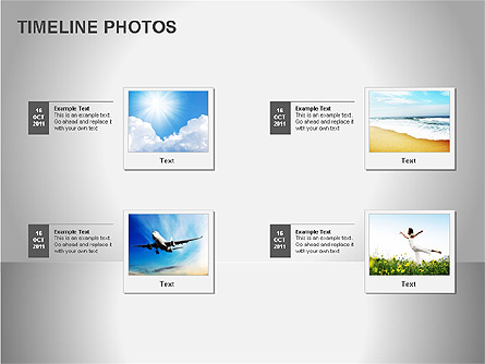 Timeline Photos Diagram Presentation Template, Master Slide