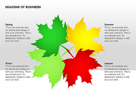 Seasons of Business Shapes Presentation Template, Master Slide