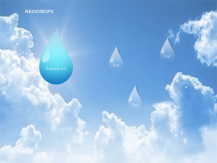 Raindrops Diagrams Presentation Template, Master Slide