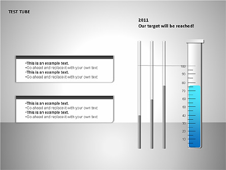 Test Tubes Charts Presentation Template, Master Slide