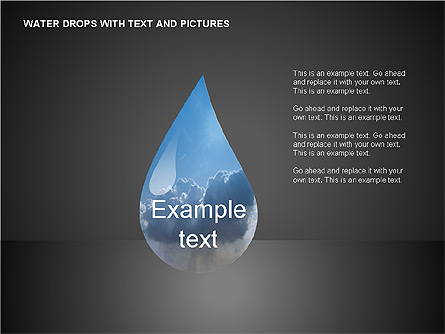 Water Drops Charts Presentation Template, Master Slide