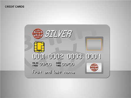Credit Cards Shapes Collection Presentation Template, Master Slide