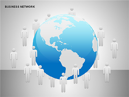 Business Networking Diagrams Presentation Template, Master Slide