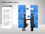 Business Teamwork Puzzles Diagrams slide 14