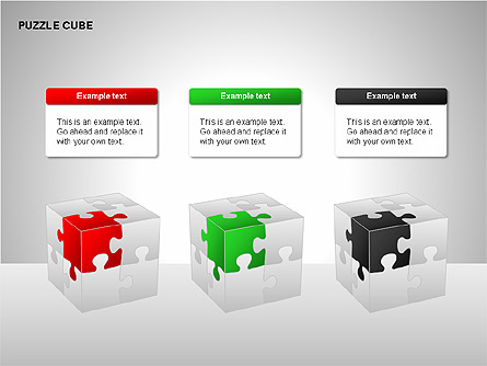 Puzzle Cube Diagrams Presentation Template, Master Slide