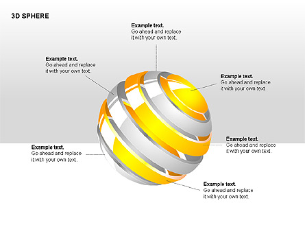 3D Sphere Charts Presentation Template, Master Slide