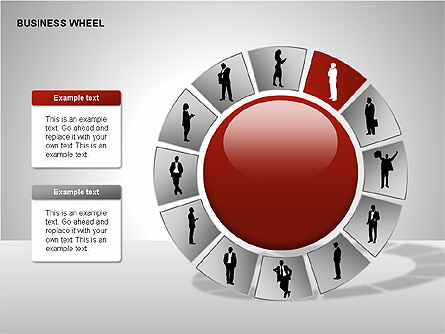 Business Wheel Diagrams Presentation Template, Master Slide