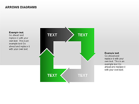 Chain Process Arrows Diagram Presentation Template, Master Slide