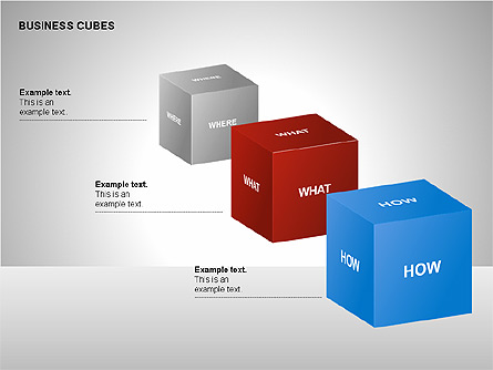 Business Cubes Diagrams Presentation Template, Master Slide