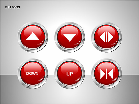 Buttons with Icons Collection Presentation Template, Master Slide